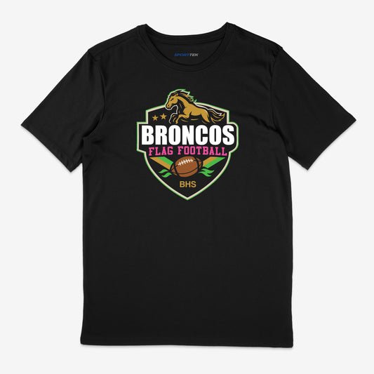 Banning Broncos Flag Football Dri-Fit Tee Pink Accent
