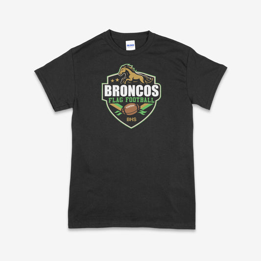 Banning Broncos Flag Football 2025 Tee Poly/Cotton